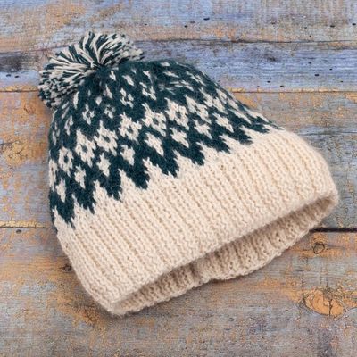 Alternate image for Knit 100 Alpaca Hat from Peru Northern Lights