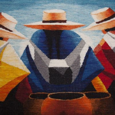 Alternate image for 100 Wool Multi-Color Andean Trio Tapestry Womens Conversation