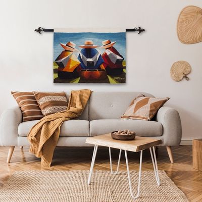 Alternate image for 100 Wool Multi-Color Andean Trio Tapestry Womens Conversation