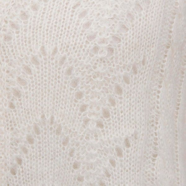 Alternate image for Cable Knit Baby Alpaca Blend Cardigan in Ivory from Peru Comfortable Charm