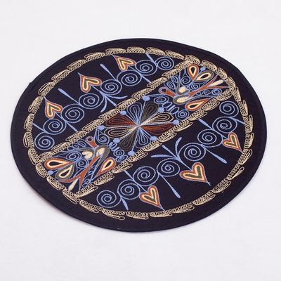 Alternate image for Heart Motif Placemats in Sky Blue Set of 4 from Peru Heart Shower in Sky Blue