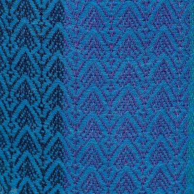 Alternate image for Hand Woven Striped Alpaca Blend Wrap Scarf from Peru Tranquil Paradise