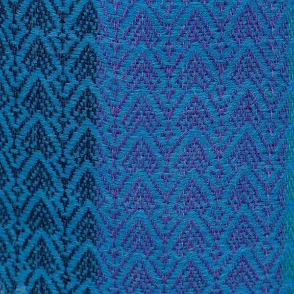 Alternate image for Hand Woven Striped Alpaca Blend Wrap Scarf from Peru Tranquil Paradise