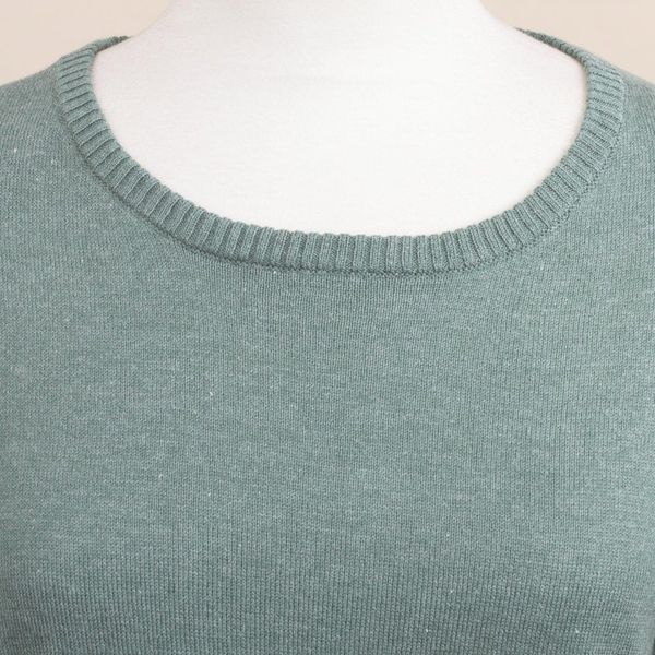 Alternate image for Knit Cotton Blend Pullover in Green from Peru Warm Valley in Jade
