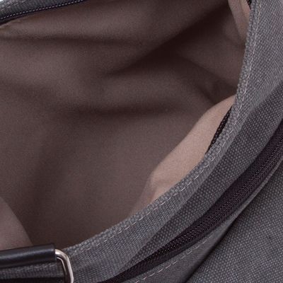 Alternate image for Leather Accent Cotton Shoulder Bag in Slate from Peru Ancient Traveler