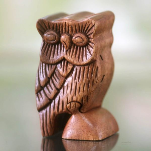Alternate image for Owl Theme Wood Puzzle Box The Owls Secret