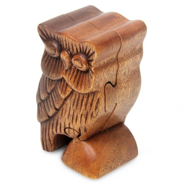 Alternate image for Owl Theme Wood Puzzle Box The Owls Secret