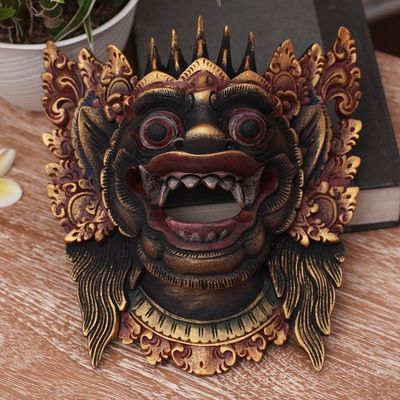 Alternate image for Acacia Wood Wall Mask from Indonesia Narasinga
