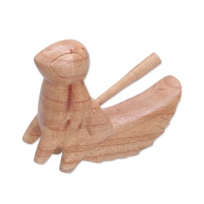 Alternate image for Hand Carved Balinese Cricket Suar Wood Percussion Instrument Cricket Melody