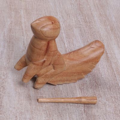 Alternate image for Hand Carved Balinese Cricket Suar Wood Percussion Instrument Cricket Melody