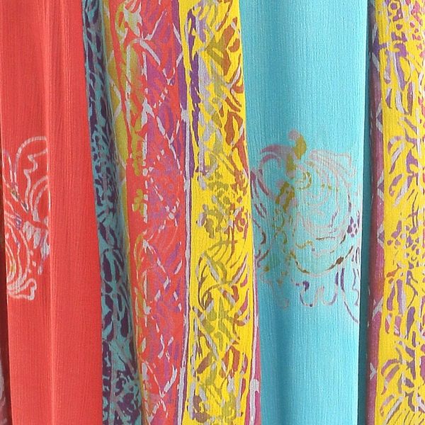 Alternate image for Hand Made Rayon Batik Maxi Skirt Bali Rainbow