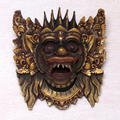 Alternate image for Acacia Wood Wall Mask from Indonesia Narasinga