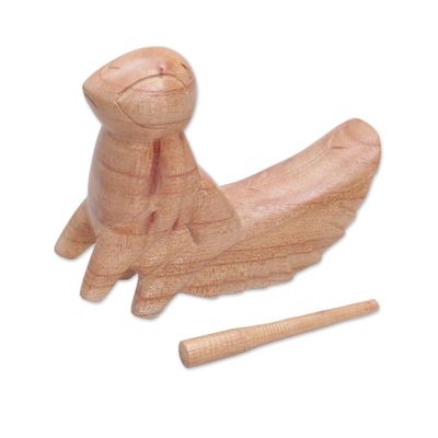 Alternate image for Hand Carved Balinese Cricket Suar Wood Percussion Instrument Cricket Melody