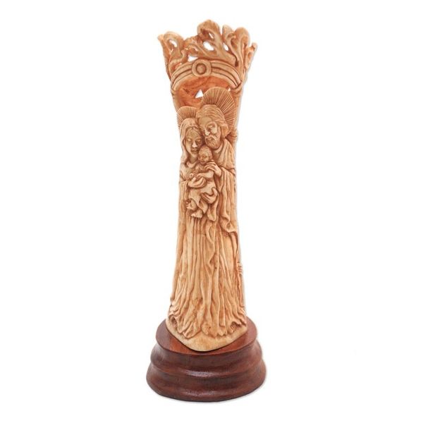 Alternate image for Hand-Carved Bone Nativity Sculpture from Bali Birth of Jesus