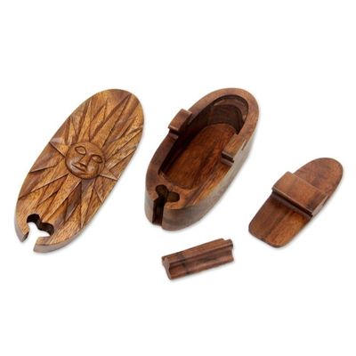 Alternate image for Sunshine Theme Wood Puzzle Box Balinese Sun