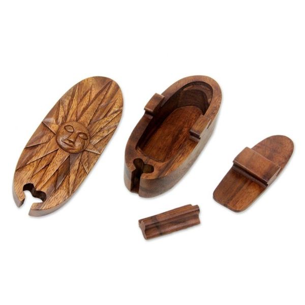 Alternate image for Sunshine Theme Wood Puzzle Box Balinese Sun