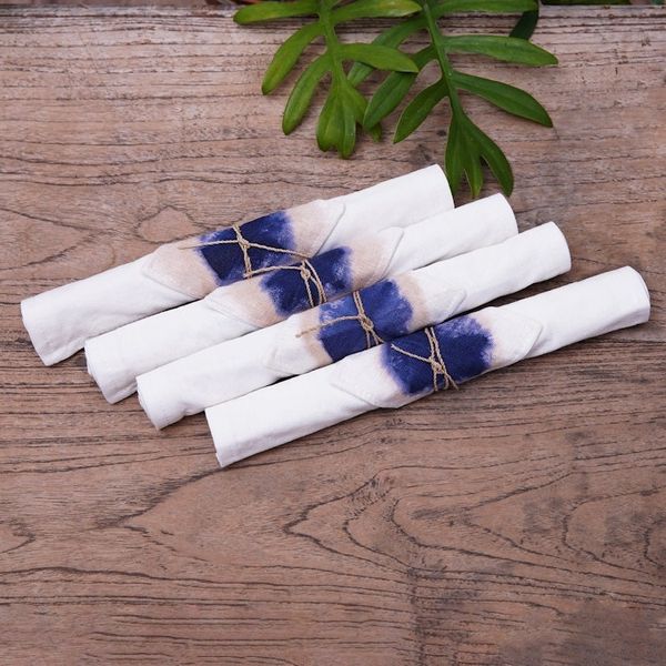 Alternate image for Hand Crafted Placemats and Coasters Set for 4 Indigo River