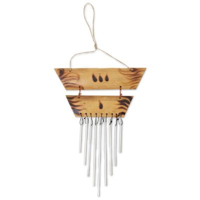 Alternate image for Balinese Handmade Bamboo and Aluminum Wind Chimes in Brown Melody of The Light