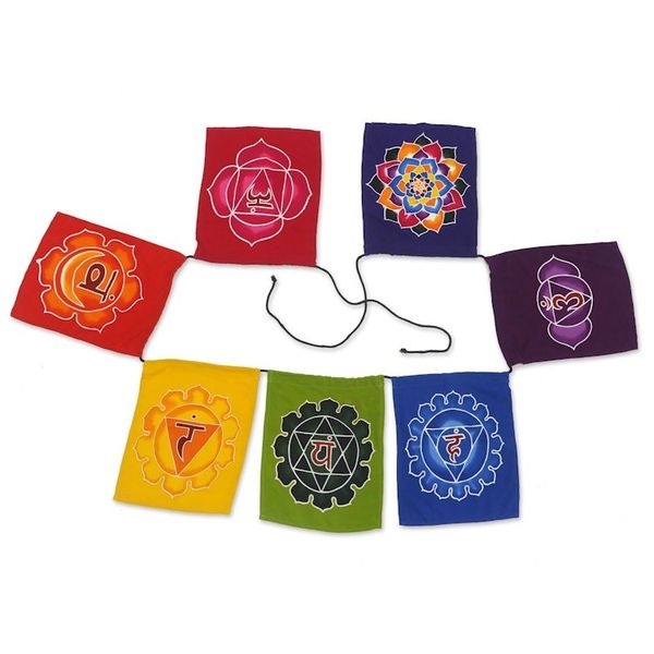 Alternate image for Hand-Painted Batik Rayon Bunting Old Chakra