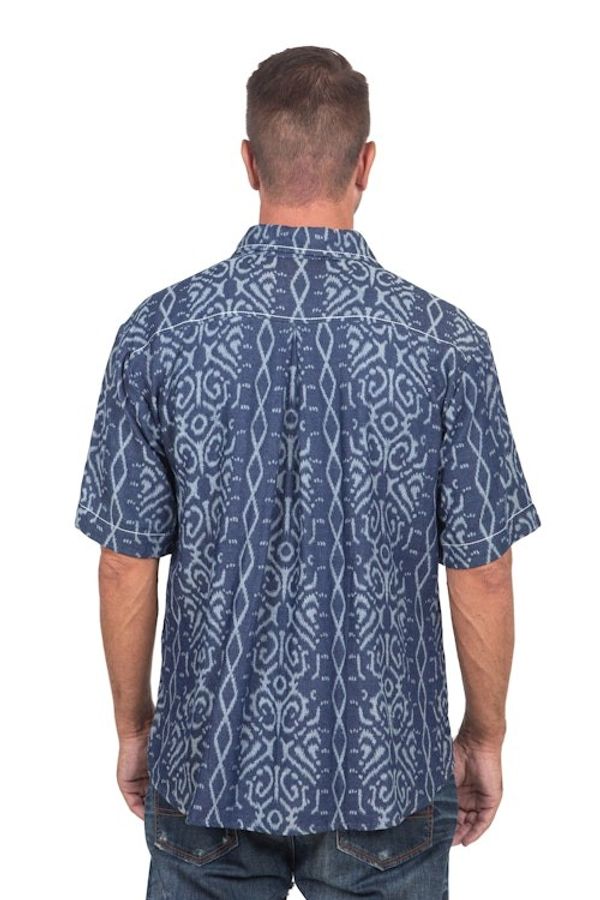 Alternate image for Mens Handmade Cotton Ikat Shirt Best Man
