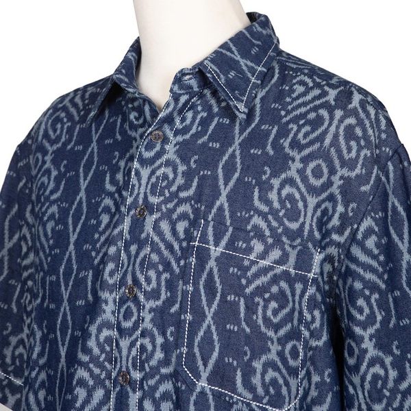 Alternate image for Mens Handmade Cotton Ikat Shirt Best Man