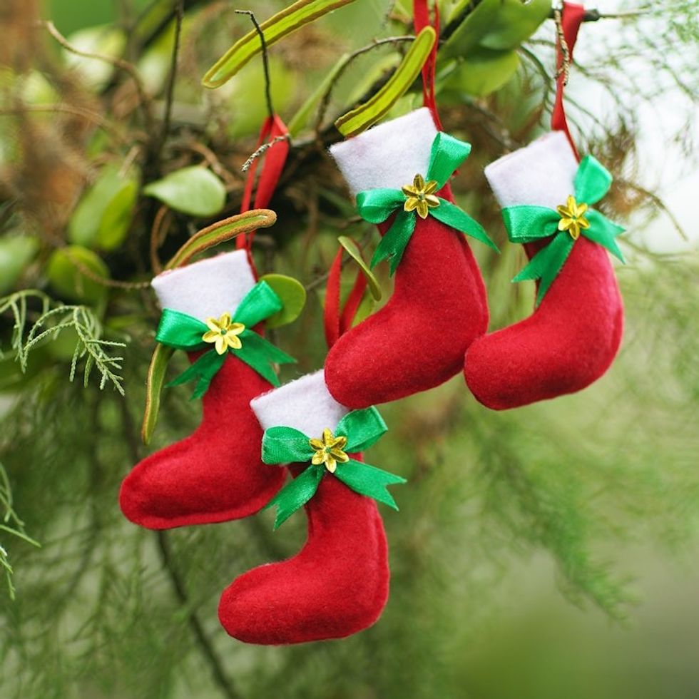 Handcrafted Holiday Ornaments Set of 4 'Winter Wonder'