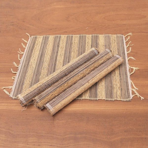 Alternate image for Artisan Crafted Natural Fiber Placemats Set of 4 Grass Stalks