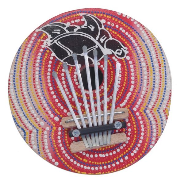 Alternate image for Handmade Coconut Shell and Wood Turtle Kalimba Thumb Piano Joyous Turtle