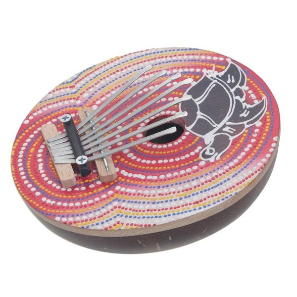 Alternate image for Handmade Coconut Shell and Wood Turtle Kalimba Thumb Piano Joyous Turtle