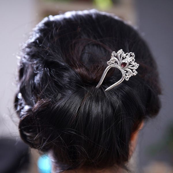 Alternate image for Garnet hairpin Tiara