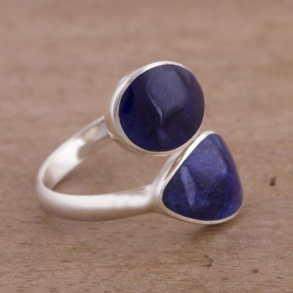 Sodalite and Sterling Ring 'Come and Go'