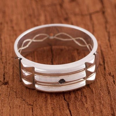 Alternate image for Artisan Crafted Sterling Silver Atlantis Band Ring from Peru Atlantis Power