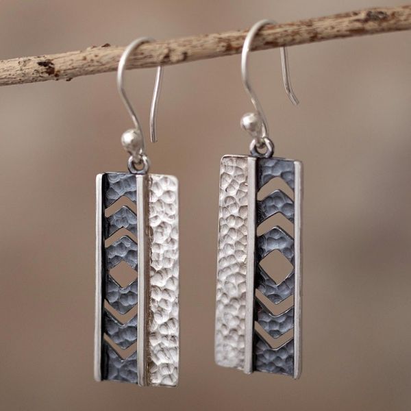 Alternate image for Sterling Silver Dangle Earrings from Peru Silver Arrows