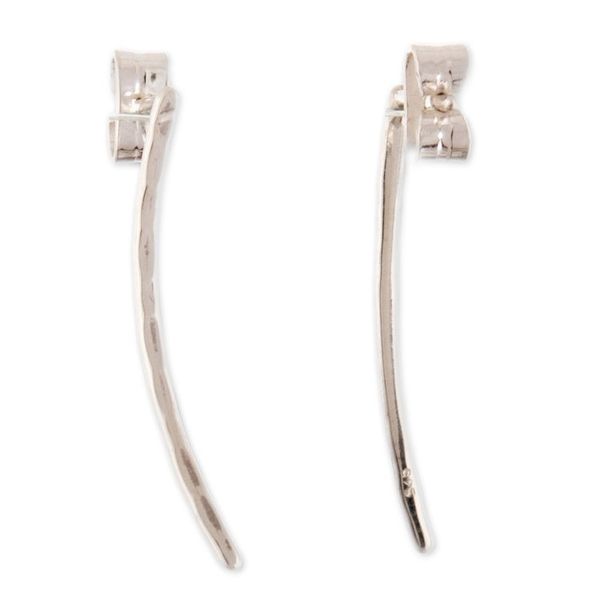 Alternate image for Modern Sterling Silver Climber Earrings in a Polished Finish Shiny Finesse