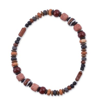 Alternate image for Sterling Silver and Ceramic Brown Jewelry Set from Peru Mountain Force