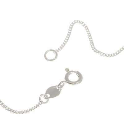 Alternate image for Sterling Silver Minimalist Cat Pendant Necklace from Peru Geometric Cat