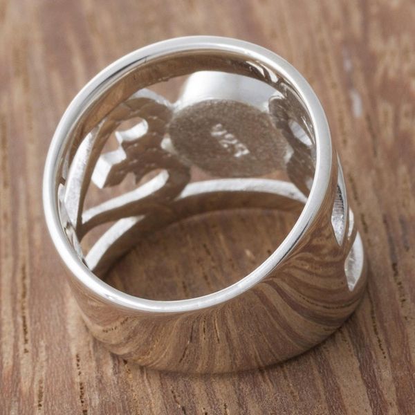 Alternate image for Sodalite and Sterling Silver Cocktail Ring from Peru Inseparable Love