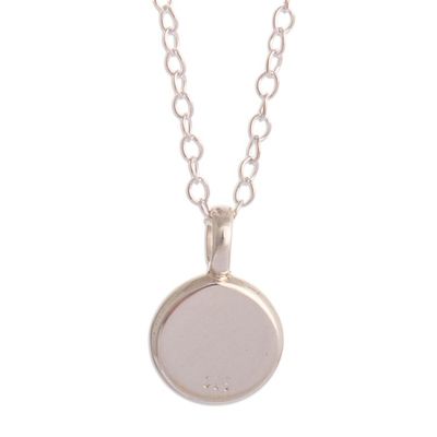 Alternate image for Andean Chrysocolla and Sterling Silver Pendant Necklace Blue Green World