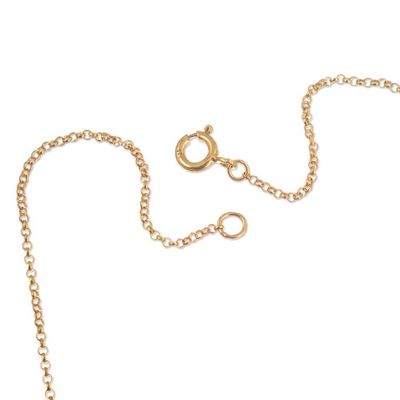 Alternate image for 18K Gold Plated Necklace with Inca Tumi Pendant Solar Tumi