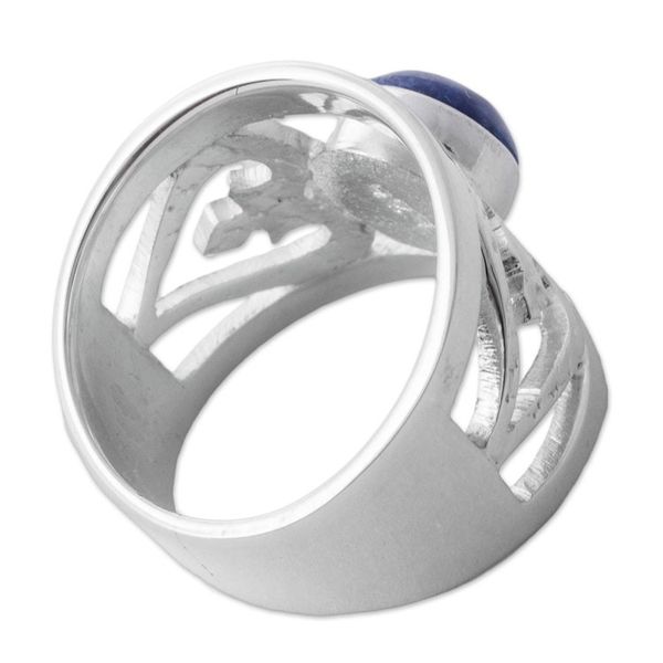 Alternate image for Sodalite and Sterling Silver Cocktail Ring from Peru Inseparable Love