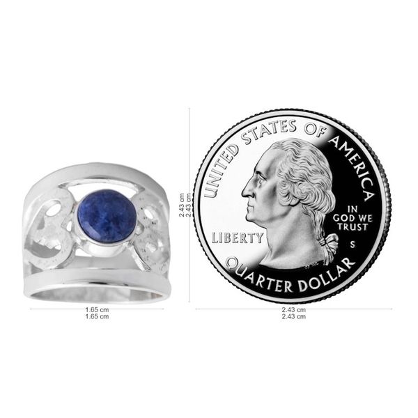 Alternate image for Sodalite and Sterling Silver Cocktail Ring from Peru Inseparable Love