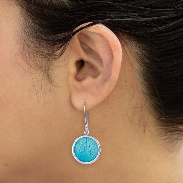 Alternate image for Sterling Silver and Natural Leaf Dangle Earrings from Peru Atlantis Leaves