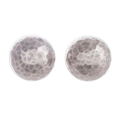 Alternate image for Combination Finish Sterling Silver Stud Earrings from Peru Modern Moons