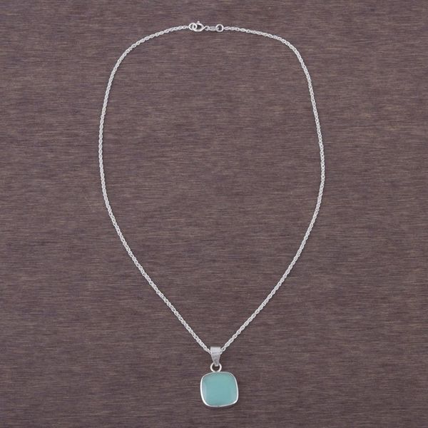 Alternate image for Handcrafted Andean Sterling Silver Necklace with Opal Window