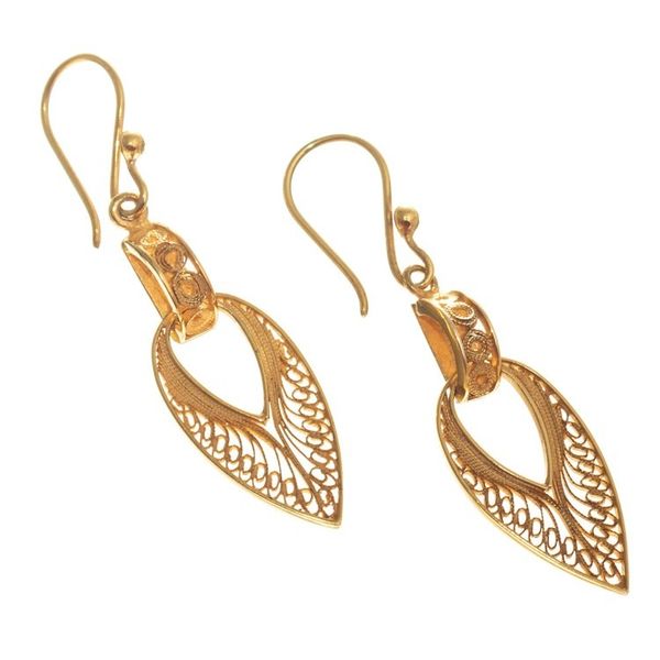 Alternate image for Hand Crafted 24k Gold-Plated earrings Talara Treasure