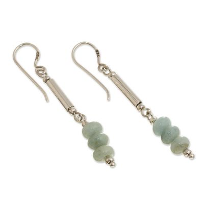 Alternate image for Natural Andean Opal Earrings Dot and Dash