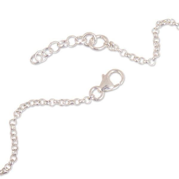 Alternate image for Sterling Silver Filigree Dove Necklace with Amazonite Gem Peace in Flight