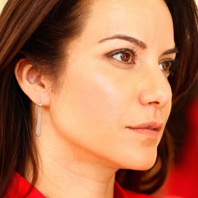 Alternate image for Andean Silver Handcrafted Earrings with Natural Pink Opal Beacons of Light