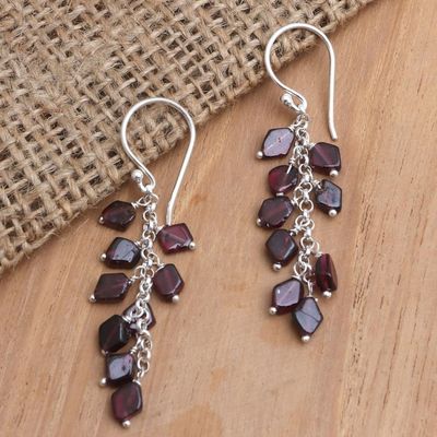 Alternate image for Artisan Crafted Garnet Earrings Wine and Roses