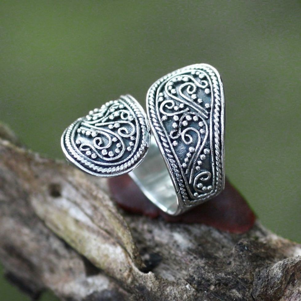 Sterling Silver Wrap Ring from Indonesia 'Together'